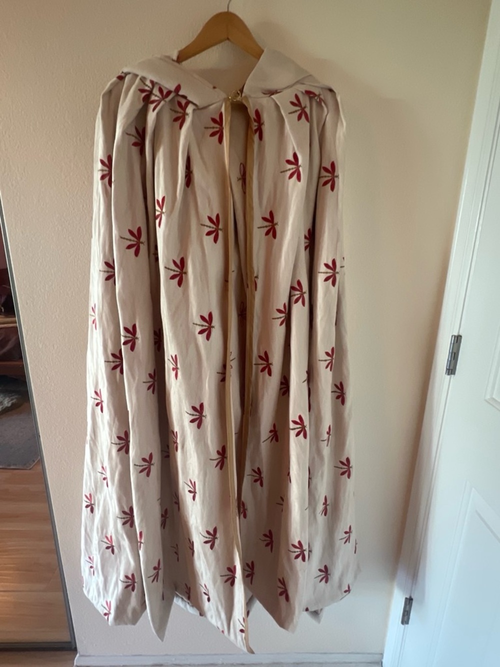 Handmade Suede Festival Cape with Dragonfly pattern